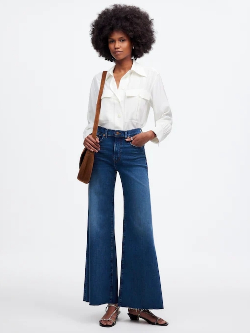 Madewell Flared Wide-Leg Crop Jeans